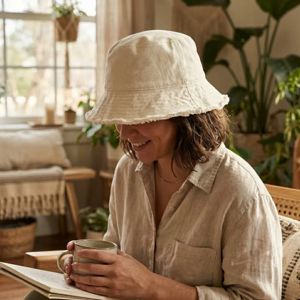 FLEXFIT FL5003OE - Chapeau Confort Coton à Bord Frangé