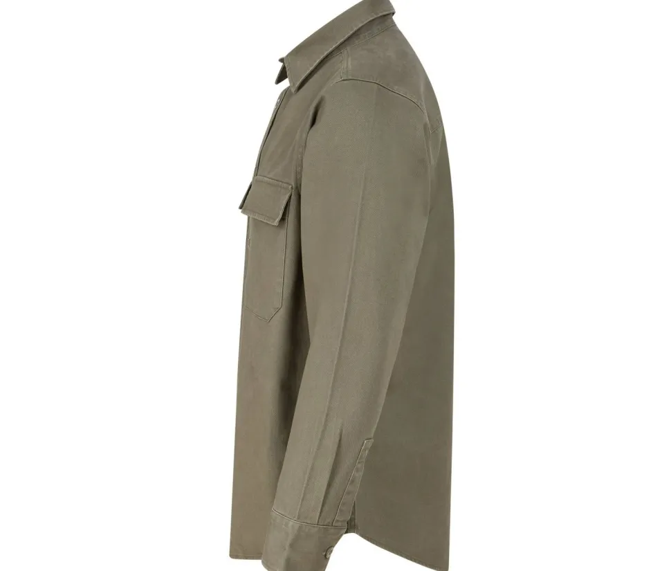 Front Row FR054 - Chemise Surchemise en Coton avec Poches à Rabat