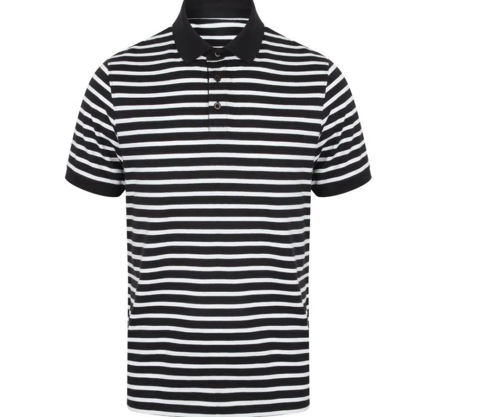 Front row FR230 - Polo en Jersey Rayé Confortable et Élégant