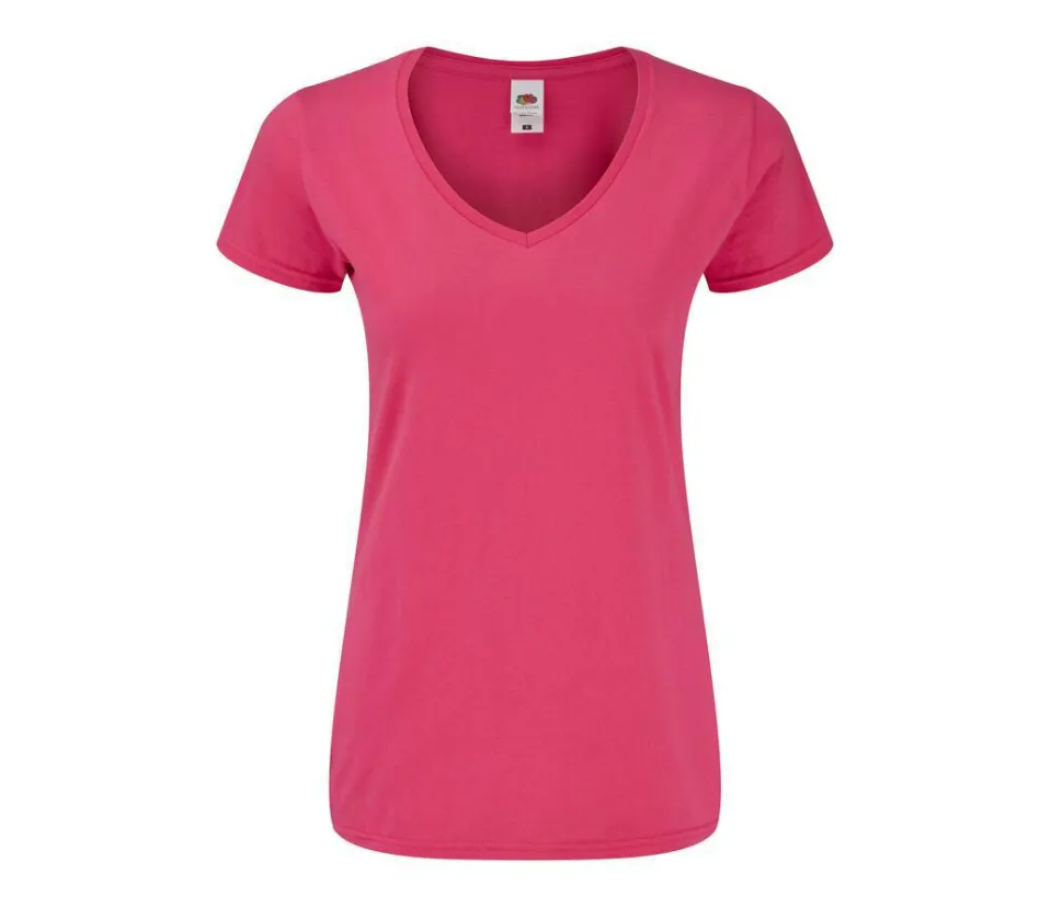 FRUIT OF THE LOOM SC155 - T-shirt Femme Col V Mode Fruit of the Loom