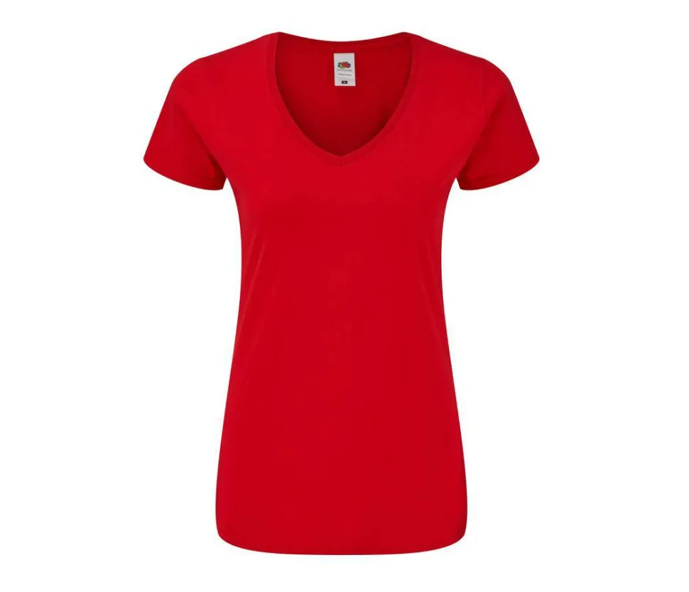FRUIT OF THE LOOM SC155 - T-shirt Femme Col V Mode Fruit of the Loom