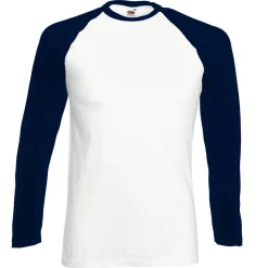 Fruit of the Loom SS028 - T-shirt Manches Longues Homme Baseball