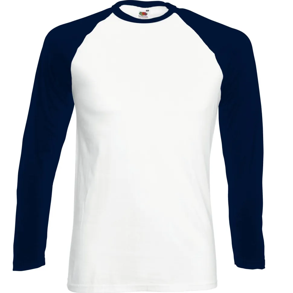Fruit of the Loom SS028 - T-shirt Manches Longues Homme Baseball