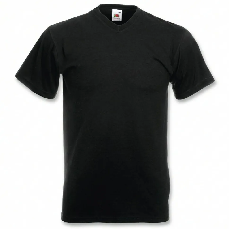 Fruit of the Loom SS034 - T-shirt Col V Confort Doux et Durable