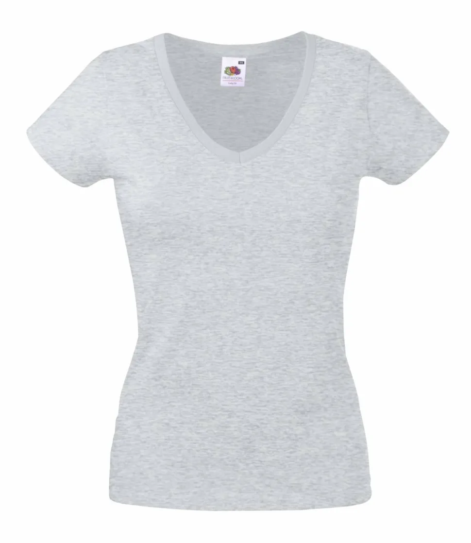Fruit of the Loom SS047 - T-shirt Col V pour femme