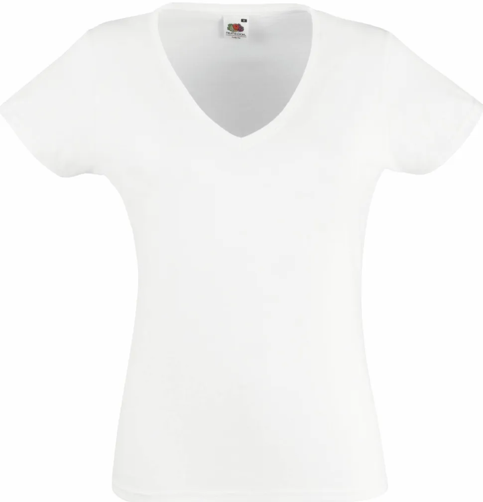 Fruit of the Loom SS047 - T-shirt Col V pour femme