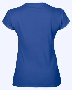 Gildan GI64V00L - T-shirt Femme Col V en Coton Doux