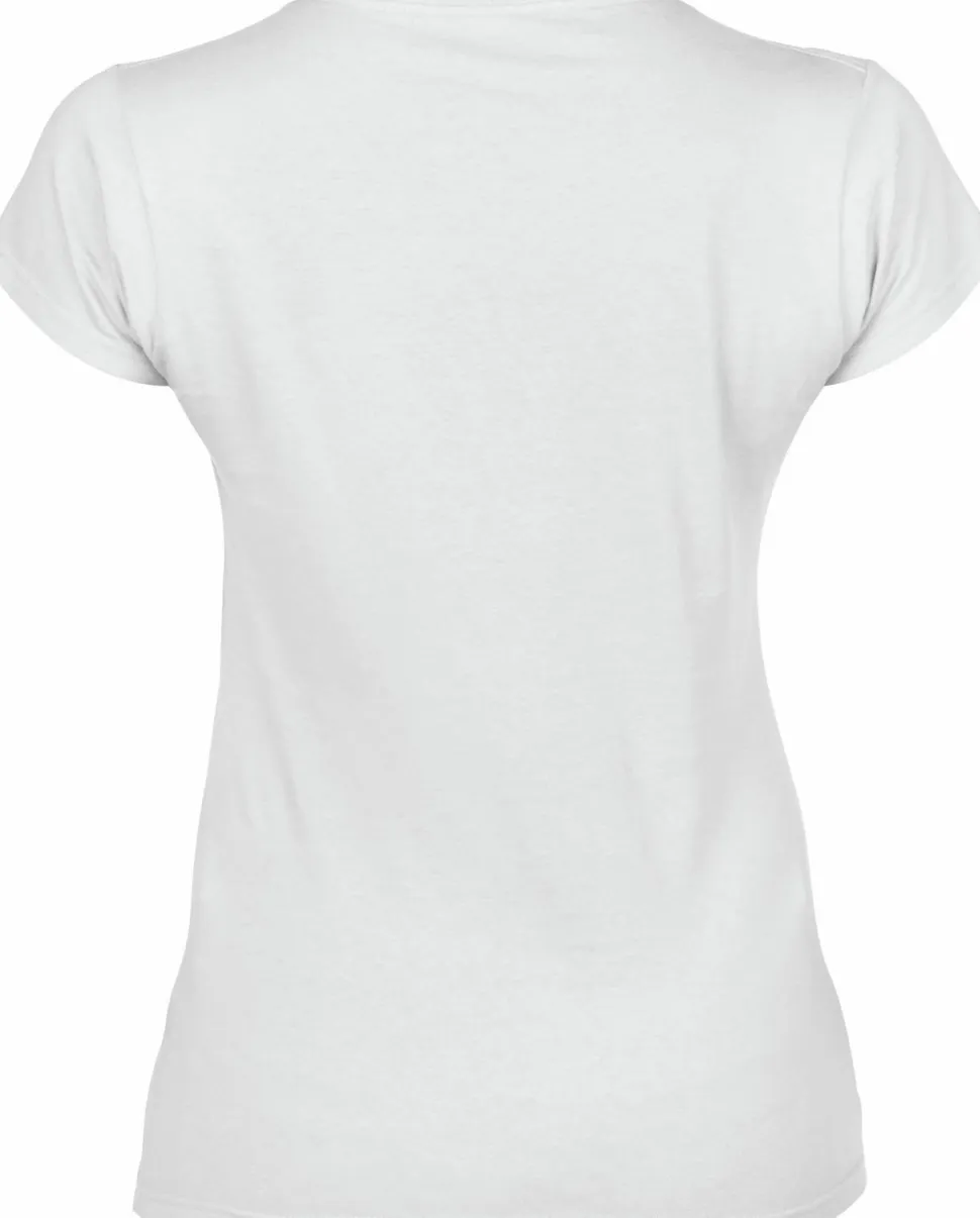 Gildan GI64V00L - T-shirt Femme Col V en Coton Doux