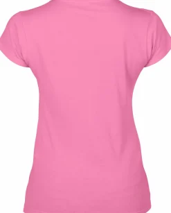 Gildan GI64V00L - T-shirt Femme Col V en Coton Doux