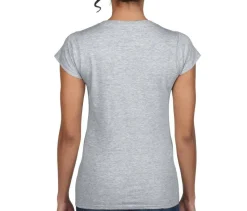 Gildan GN647 - T-Shirt Femme Col V 100% Coton
