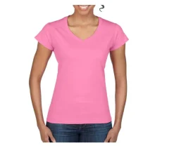 Gildan GN647 - T-Shirt Femme Col V 100% Coton