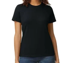 GILDAN GN650L - T-shirt Confort Semi-ajusté en Coton Noir