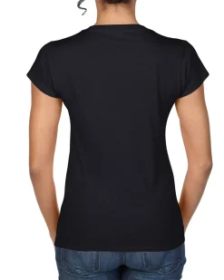 Gildan 64V00L - T-Shirt Femme Col V 100% Coton