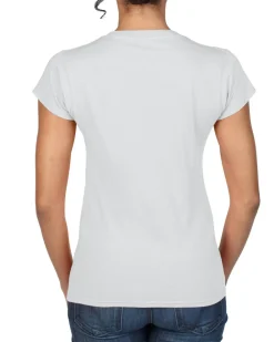 Gildan 64V00L - T-Shirt Femme Col V 100% Coton