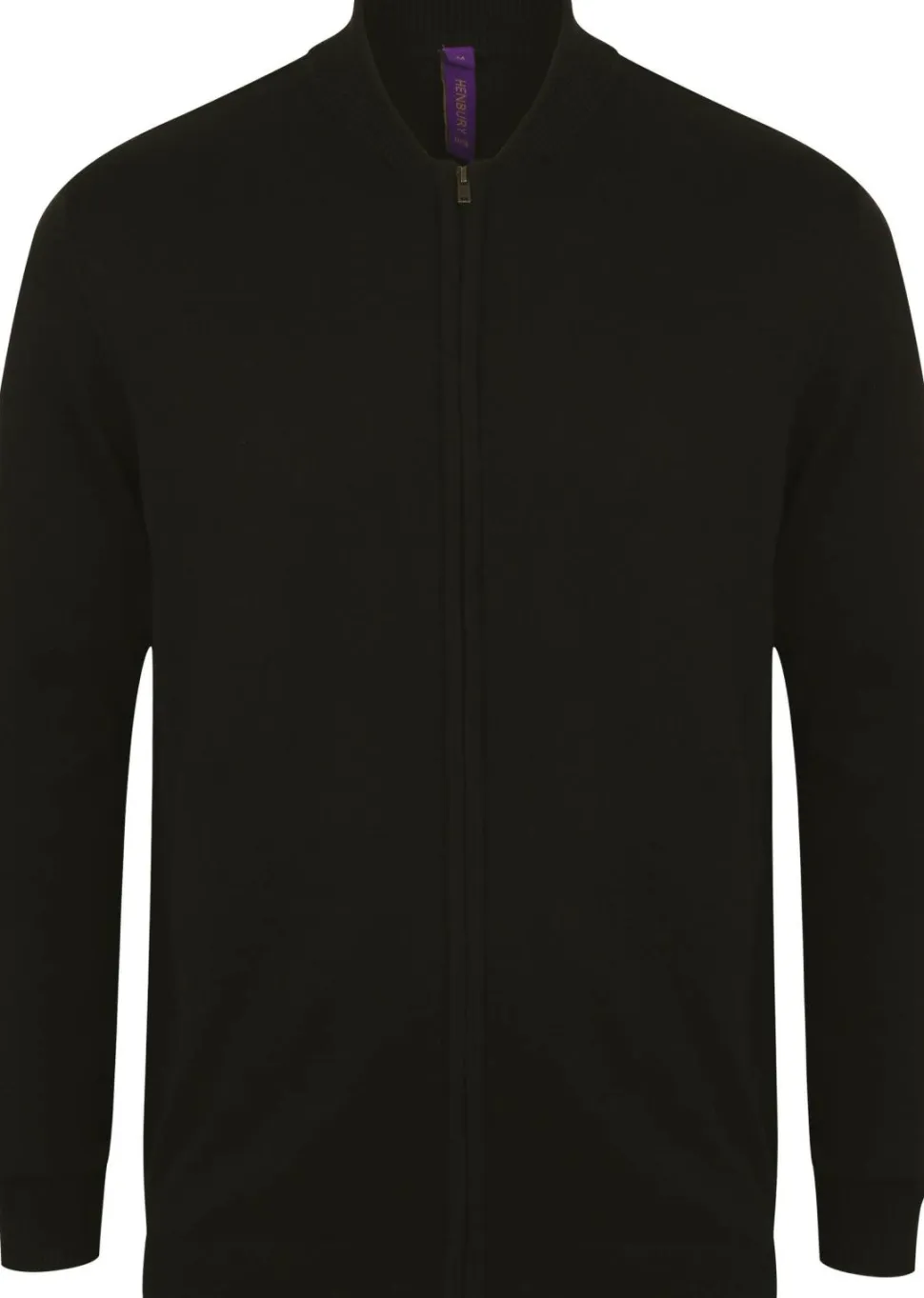 Henbury H718 - Cardigan Bomber Tricoté Unisexe Élégant