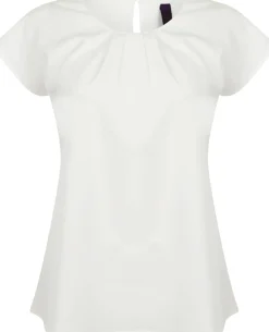 Henbury H597 - Top col plissé femme