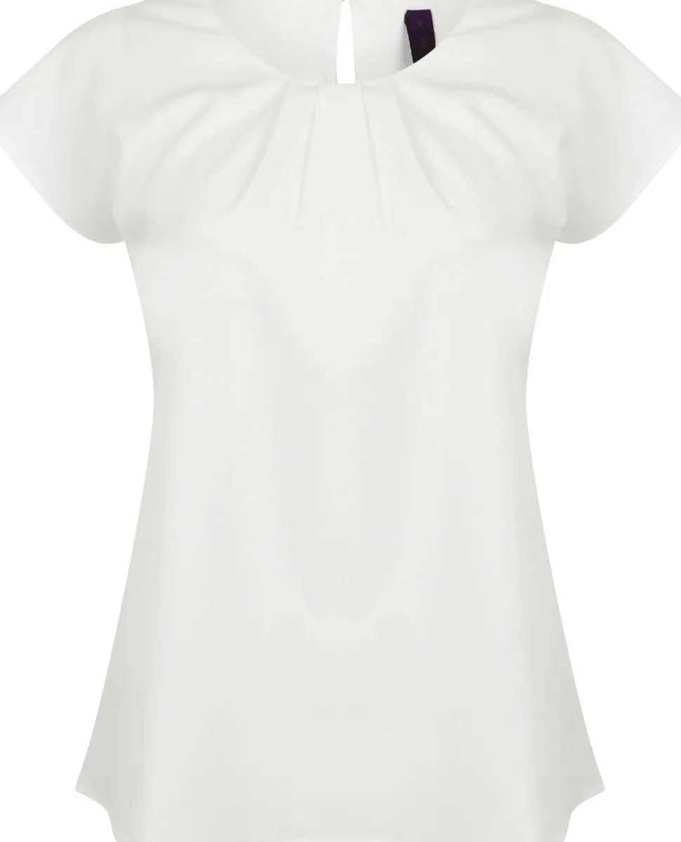 Henbury H597 - Top col plissé femme