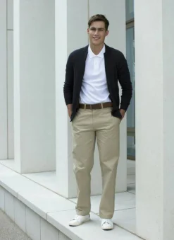 Henbury HY608 - Flat Fronted Chino Trousers