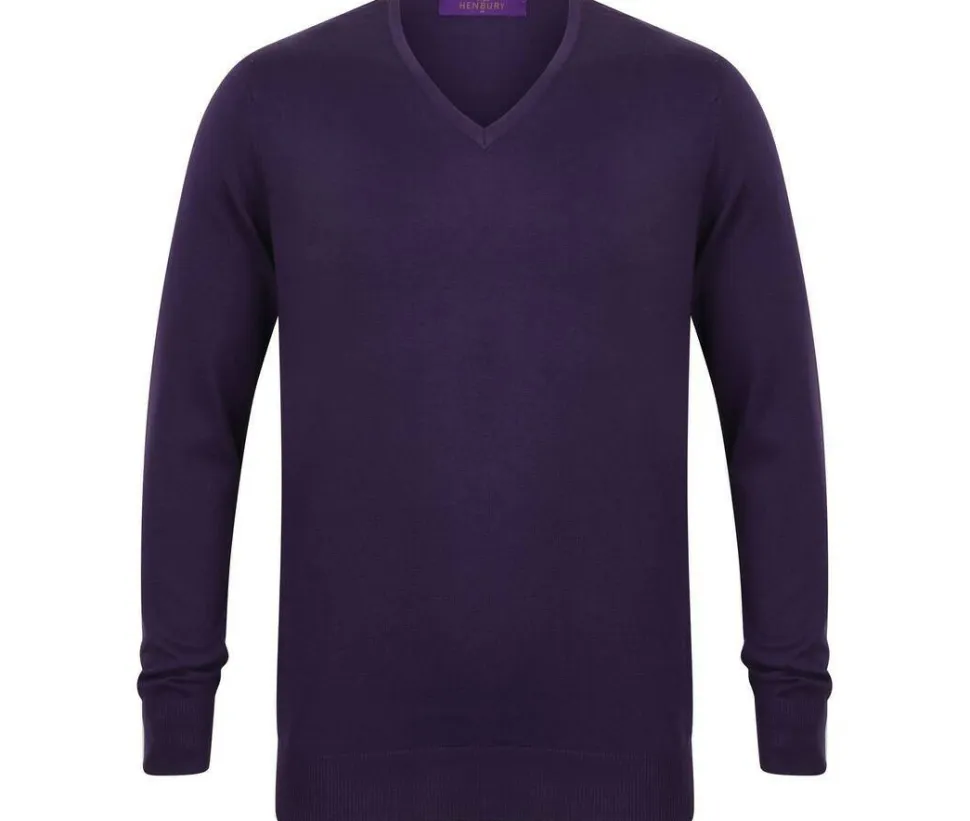 HENBURY HY720 - Pull Col V Élégant pour Homme Henbury
