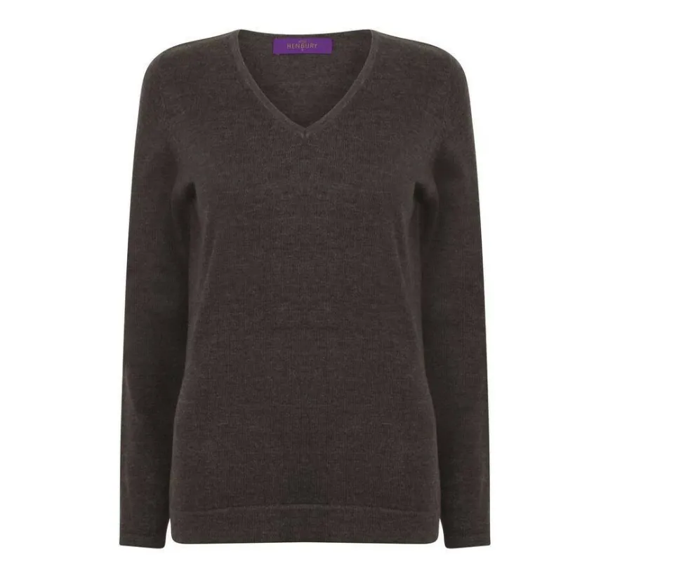 HENBURY HY721 - Pull Élégant Femme Col V Henbury Confort