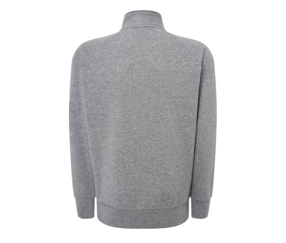 JHK JK296 - Sweat Unisexe à Grand Zip et Col Haut