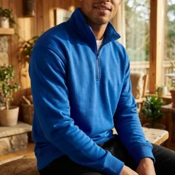 JHK JK298 - Sweatshirt à Col Zippé Confortable et Résistant