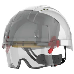 JSP JSAMB170 - Casque de sécurité EVO® VISTAlens™ micro-visière, ventilé, avec sur-lunette integrée anti-buée, anti-rayures KN