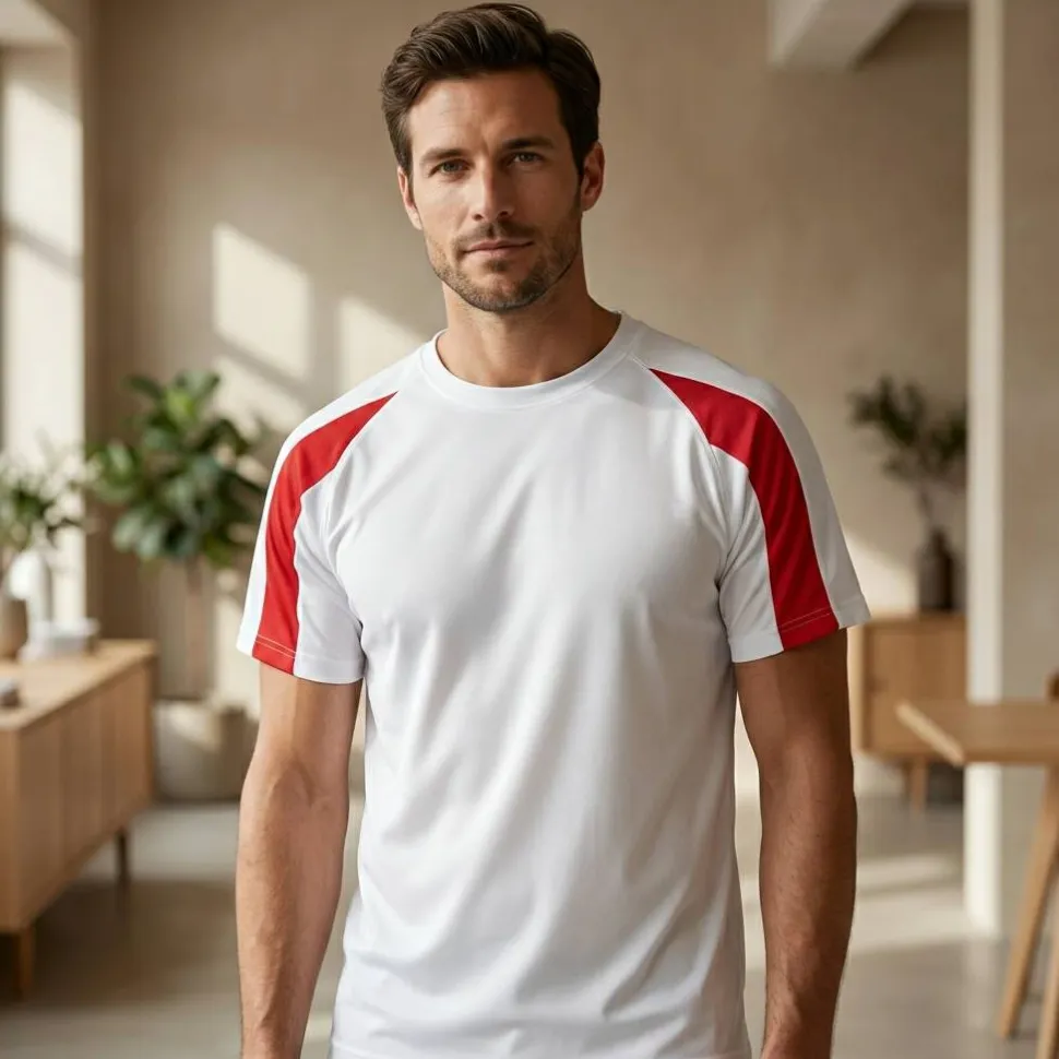 JUST COOL JC003 - Tee-shirt de sport contrasté