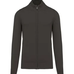 Kariban K971 - Cardigan Homme à Zip Complet en Coton Élégant