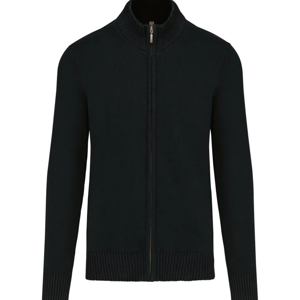Kariban K971 - Cardigan Homme à Zip Complet en Coton Élégant