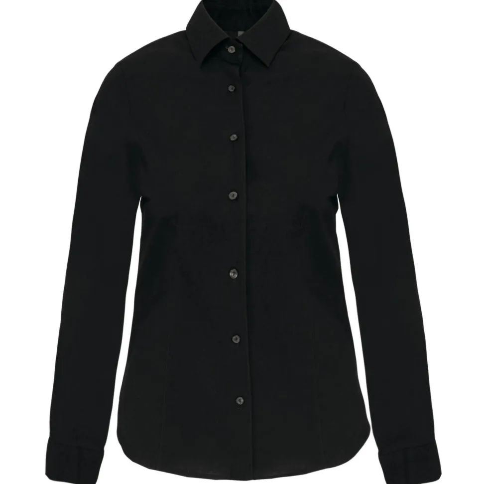 Kariban K530 - CHEMISE MANCHES LONGUES COTON/ÉLASTHANNE FEMME