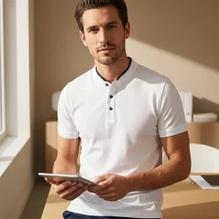 Kariban K223 - Polo col mao manches courtes homme