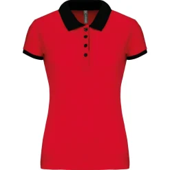 Kariban K259 - Polo piqué bicolore femme