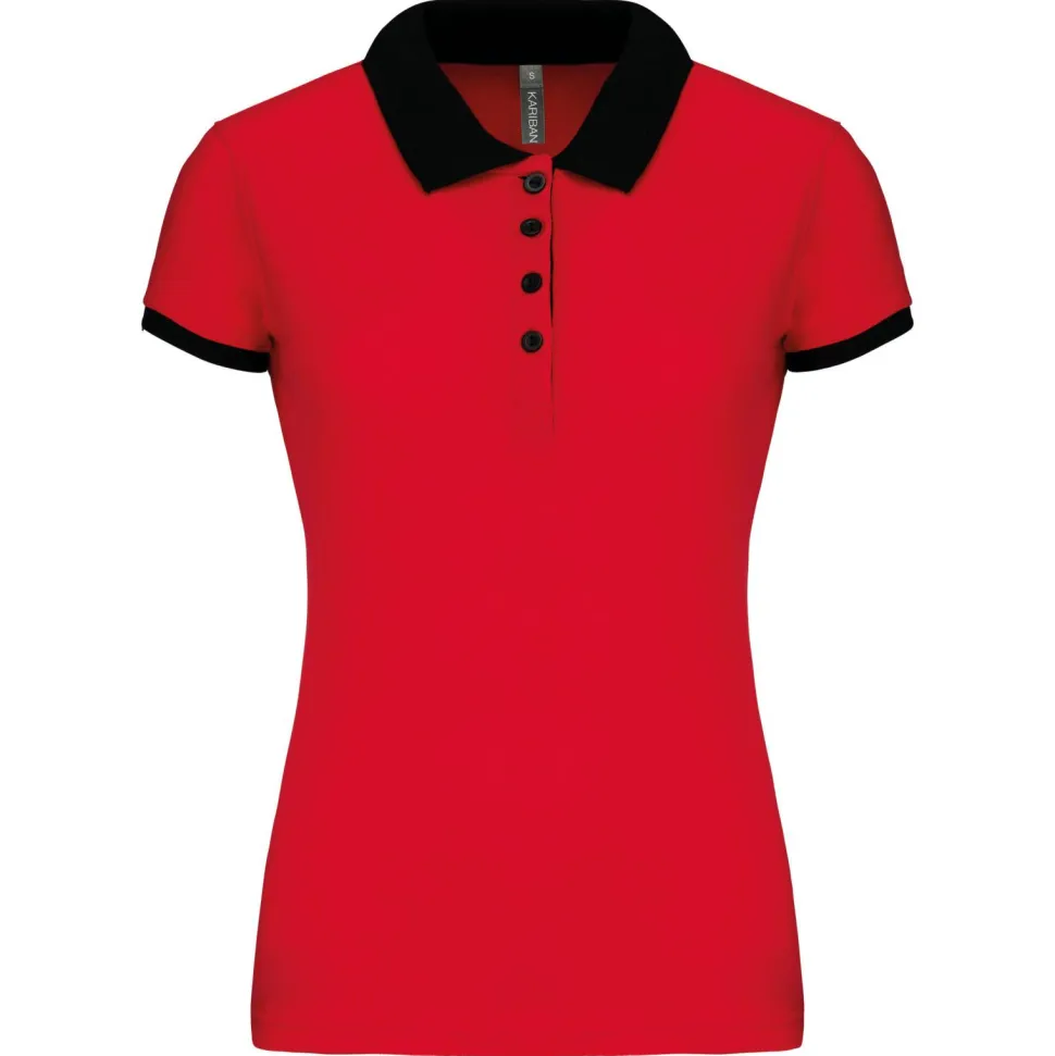 Kariban K259 - Polo piqué bicolore femme