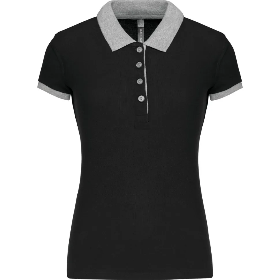 Kariban K259 - Polo piqué bicolore femme
