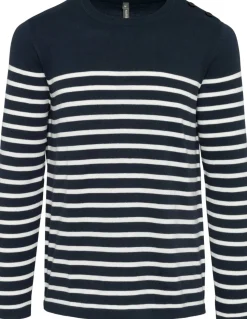Kariban K989 - Pull Marin Élégant en Coton pour Hommes