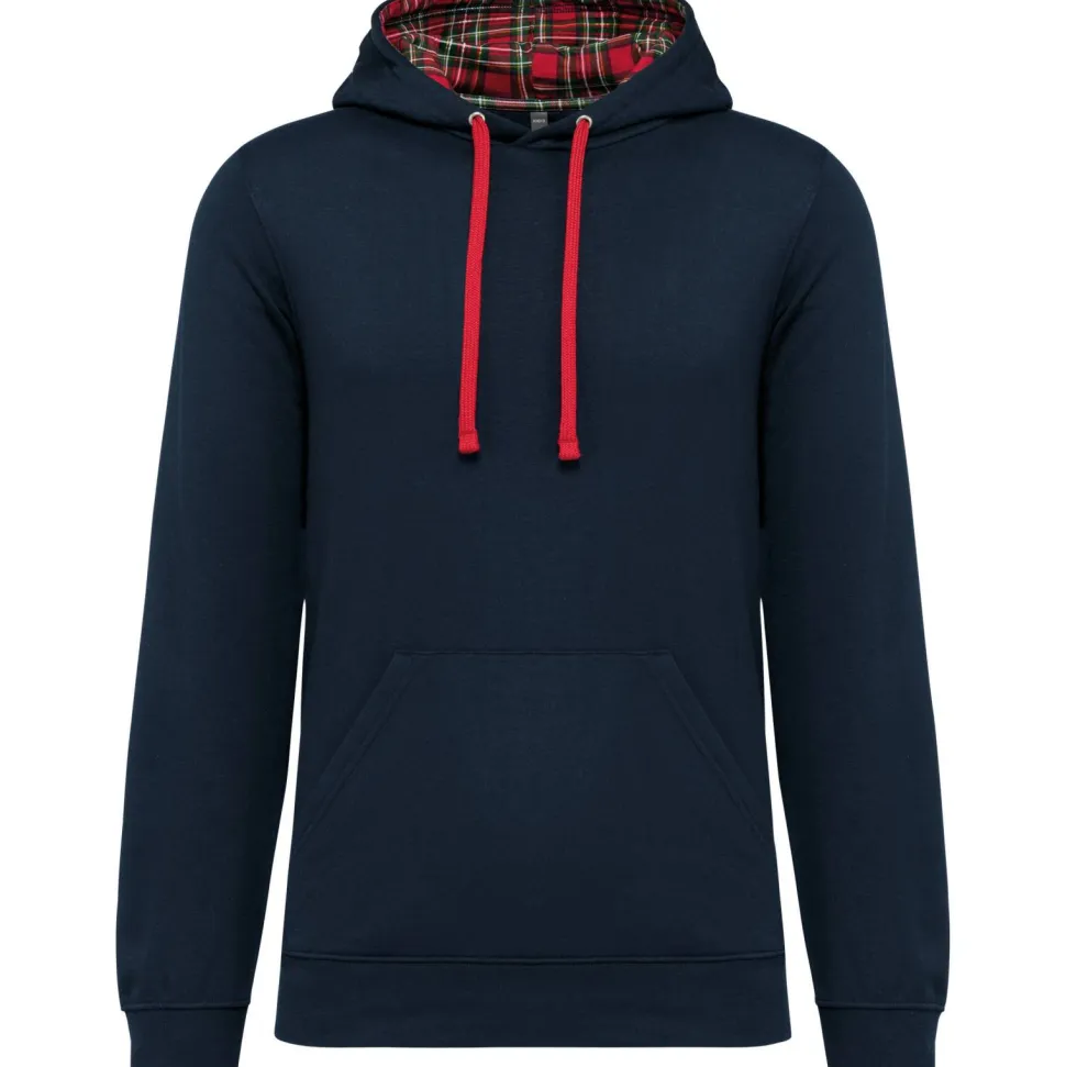 Kariban K4013 - Sweat-shirt à capuche contrastée à motifs unisexe