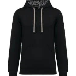 Kariban K4013 - Sweat-shirt à capuche contrastée à motifs unisexe