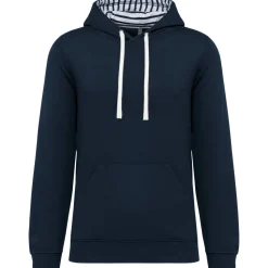 Kariban K4013 - Sweat-shirt à capuche contrastée à motifs unisexe