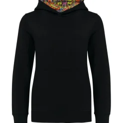 Kariban K4014 - Sweat-shirt à capuche contrastée à motifs enfant unisexe