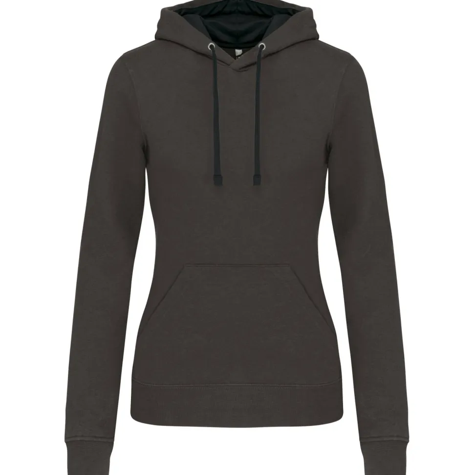 Kariban K465 - Sweat-shirt capuche contrastée femme
