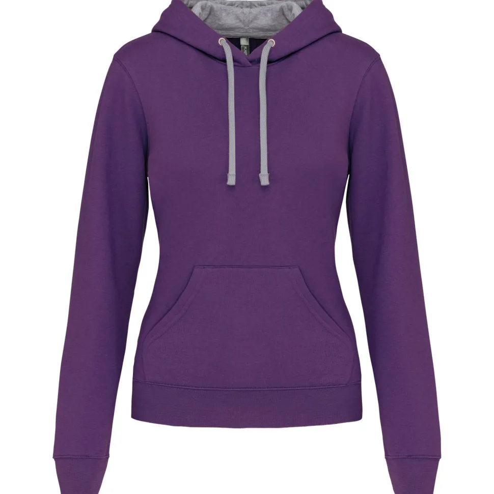 Kariban K465 - Sweat-shirt capuche contrastée femme
