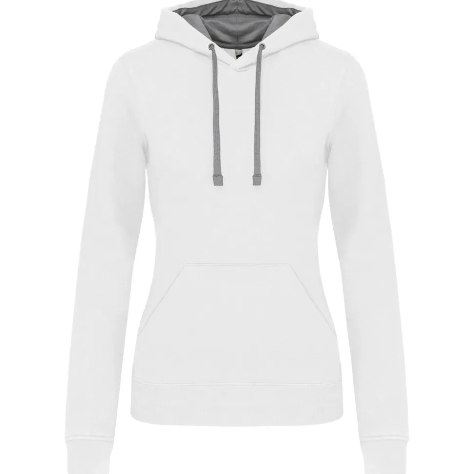 Kariban K465 - Sweat-shirt capuche contrastée femme
