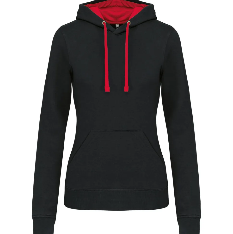 Kariban K465 - Sweat-shirt capuche contrastée femme