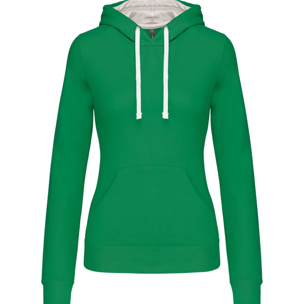 Kariban K465 - Sweat-shirt capuche contrastée femme