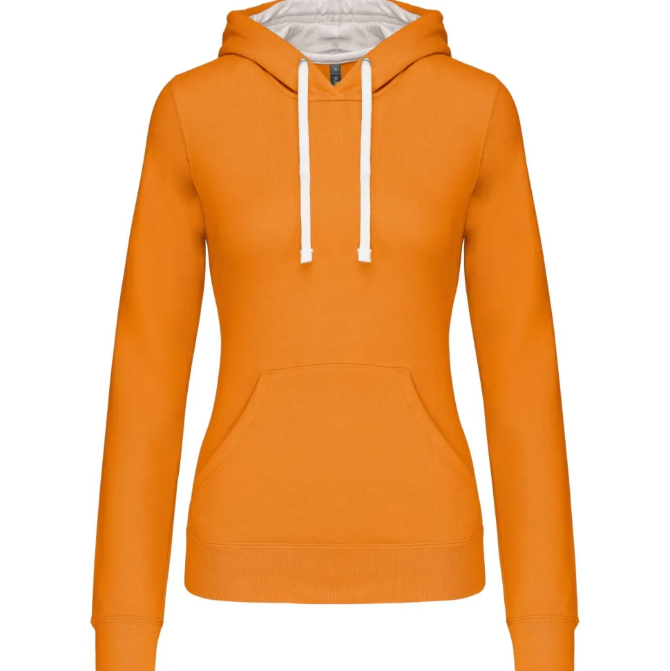 Kariban K465 - Sweat-shirt capuche contrastée femme