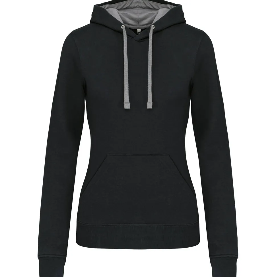 Kariban K465 - Sweat-shirt capuche contrastée femme