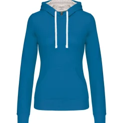 Kariban K465 - Sweat-shirt capuche contrastée femme