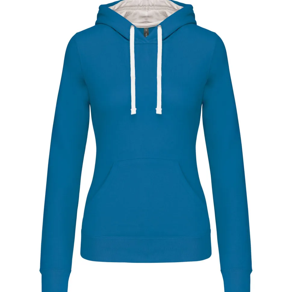 Kariban K465 - Sweat-shirt capuche contrastée femme