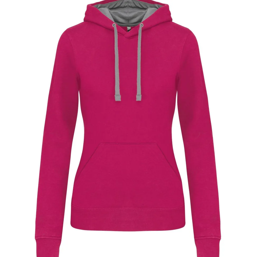 Kariban K465 - Sweat-shirt capuche contrastée femme